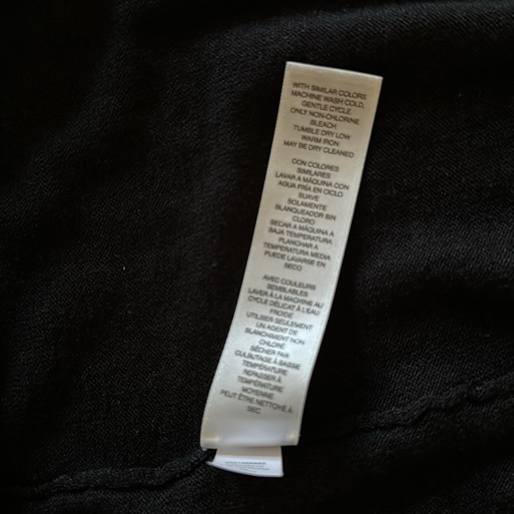 CHICO’S BLACK 3/4 SLEEVED LIGHTWEIGHT OPEN SWEATER ~ SIZE LARGE - Picture 9 of 12